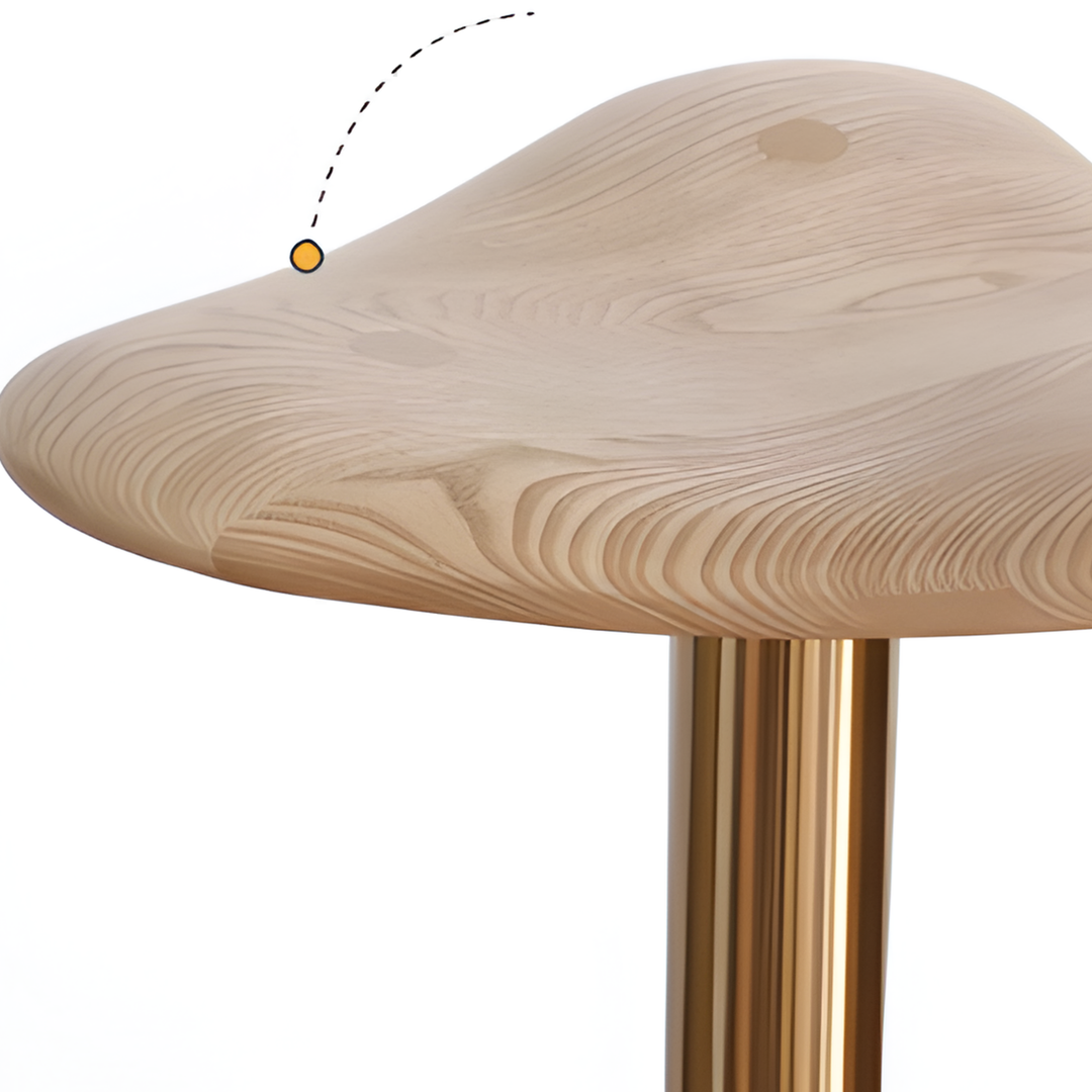 DORVANO Modern Solid Wood Adjustable Bar Stool