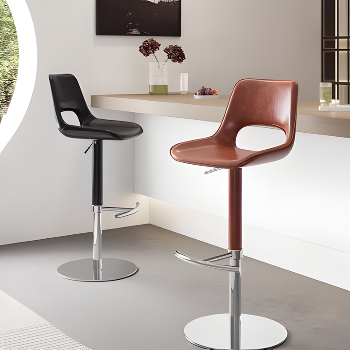 AVELTOR Modern Adjustable Leather Bar Stool