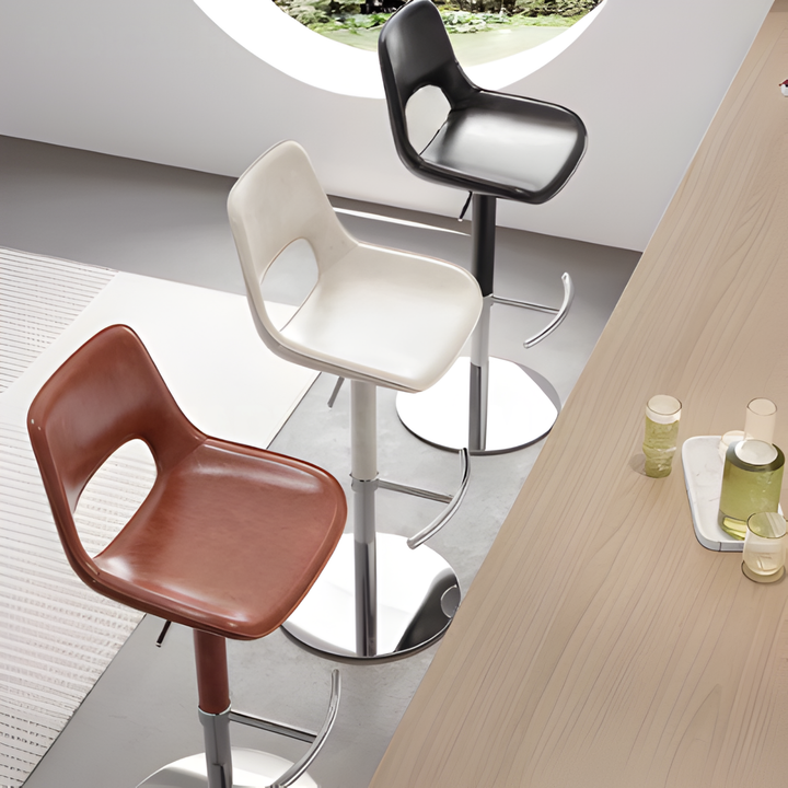 AVELTOR Modern Adjustable Leather Bar Stool