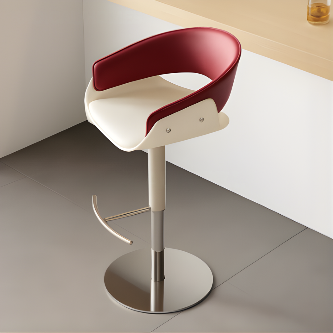 ZENQUILL Modern Adjustable Leather Bar Stool