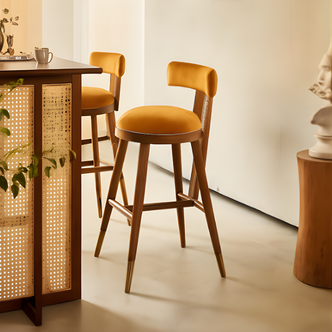 ROSELLAN Vintage Velvet Bar Stool