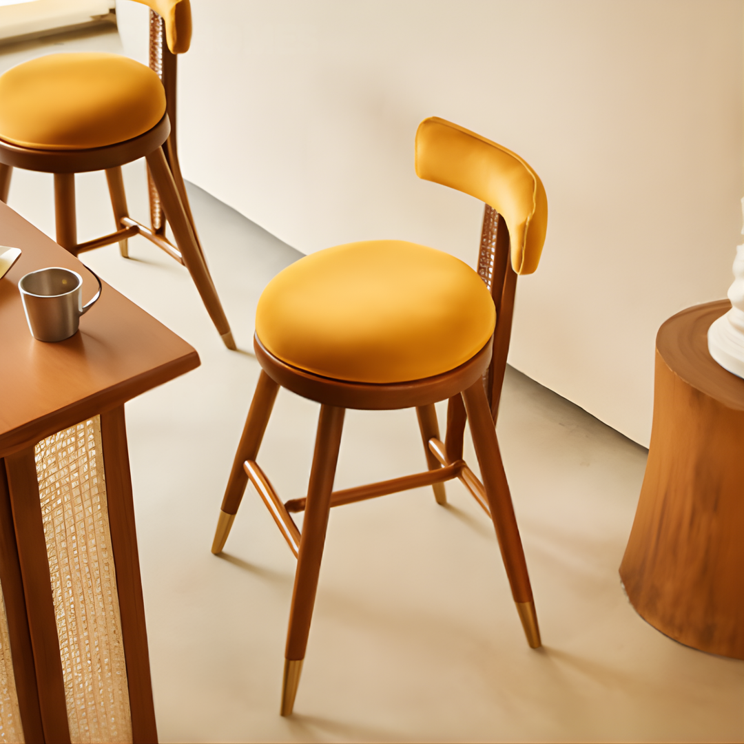 ROSELLAN Vintage Velvet Bar Stool