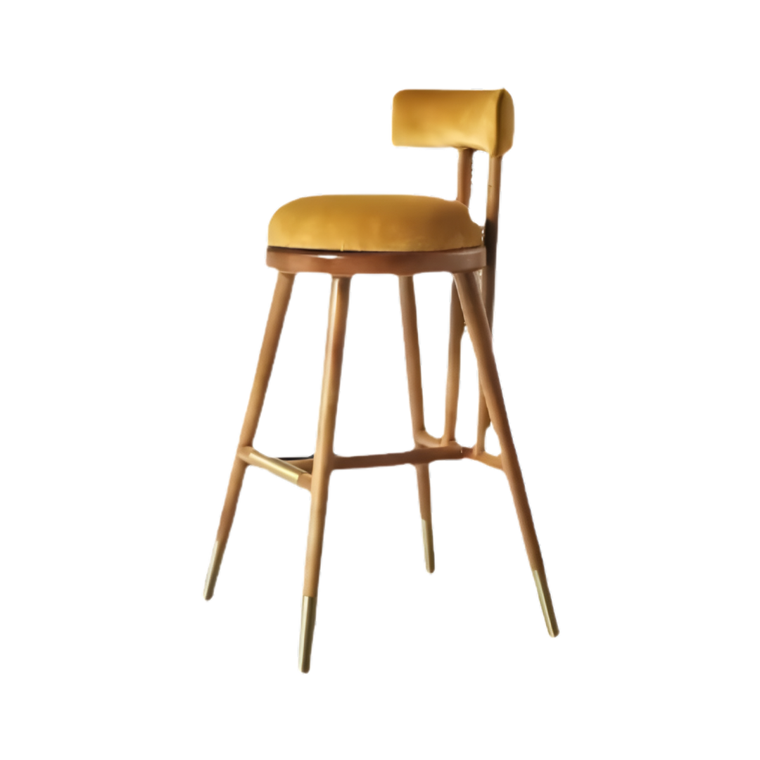 ROSELLAN Vintage Velvet Bar Stool