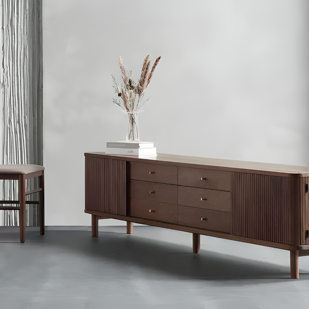 NOYRA Modern Solid Wood TV Console