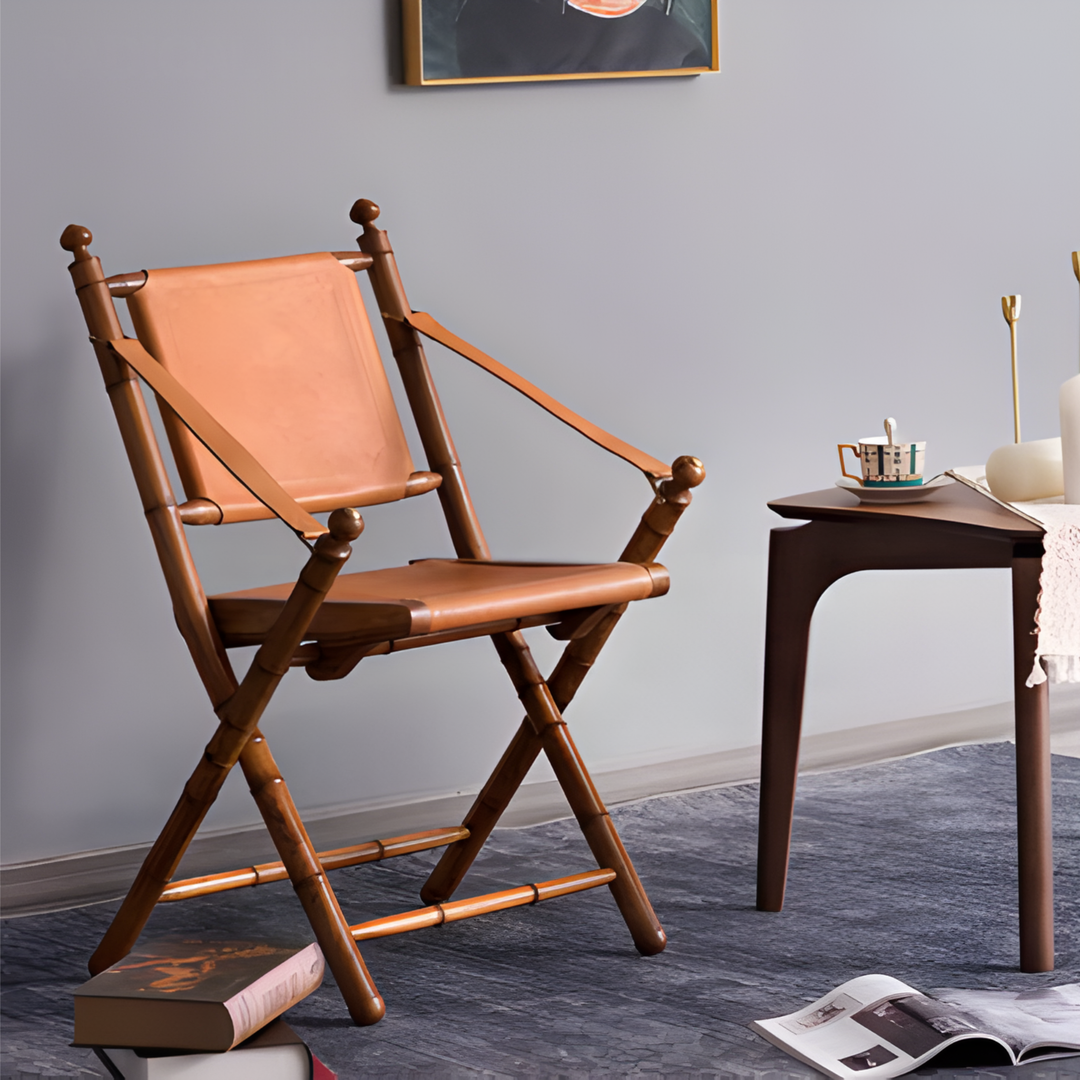 BEXI Modern Leather Folding Study Chair - Cassa Haus Singapore