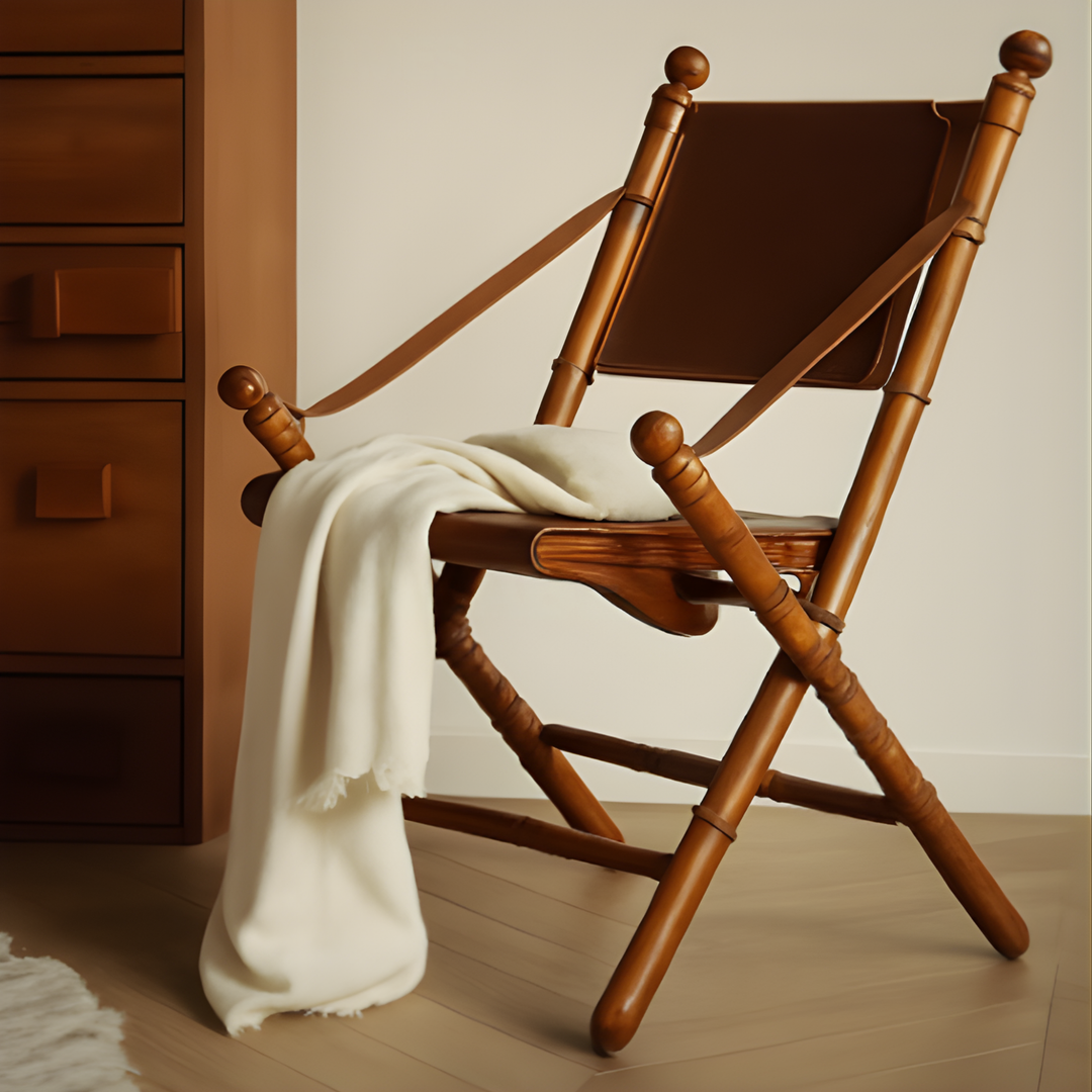 BEXI Modern Leather Folding Study Chair - Cassa Haus Singapore