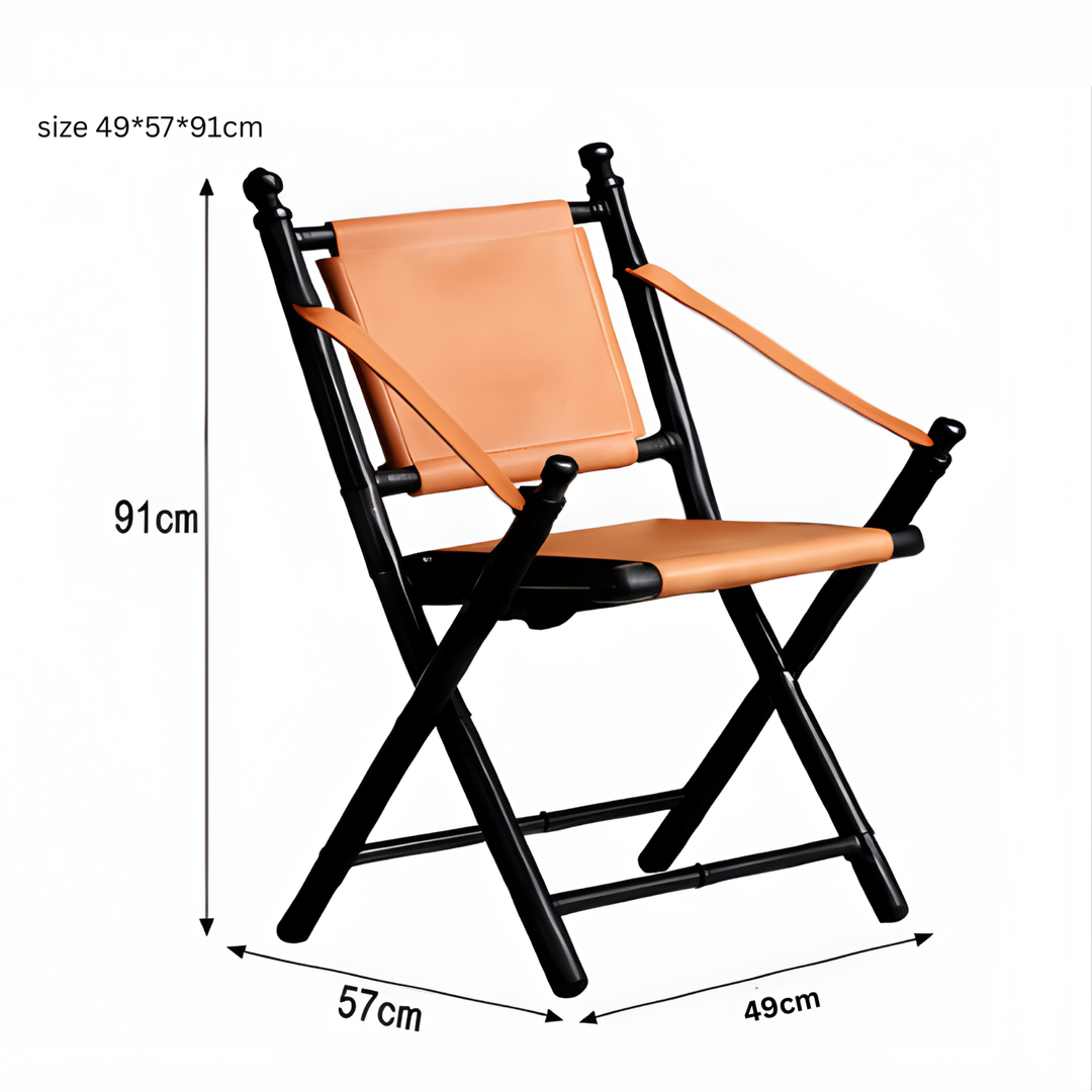 BEXI Modern Leather Folding Study Chair - Cassa Haus Singapore