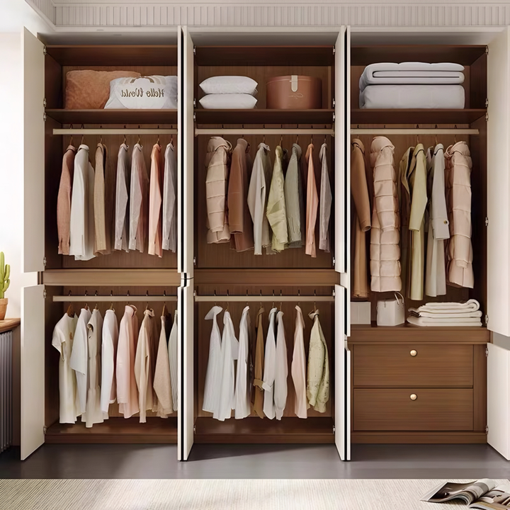 KESTRUM Japandi Solid Wood Wardrobe