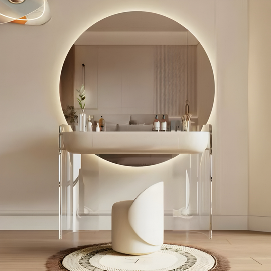 CLARVENA Minimalist Acrylic Vanity Table - Cassa Haus Singapore