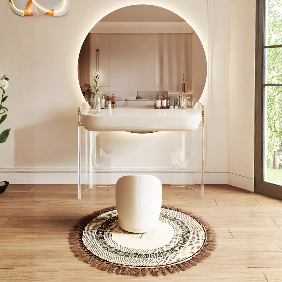 CLARVENA Minimalist Acrylic Vanity Table - Cassa Haus Singapore