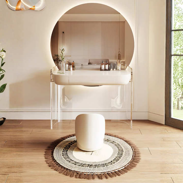 CLARVENA Minimalist Acrylic Vanity Table - Cassa Haus Singapore