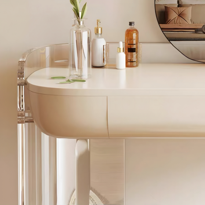 CLARVENA Minimalist Acrylic Vanity Table - Cassa Haus Singapore