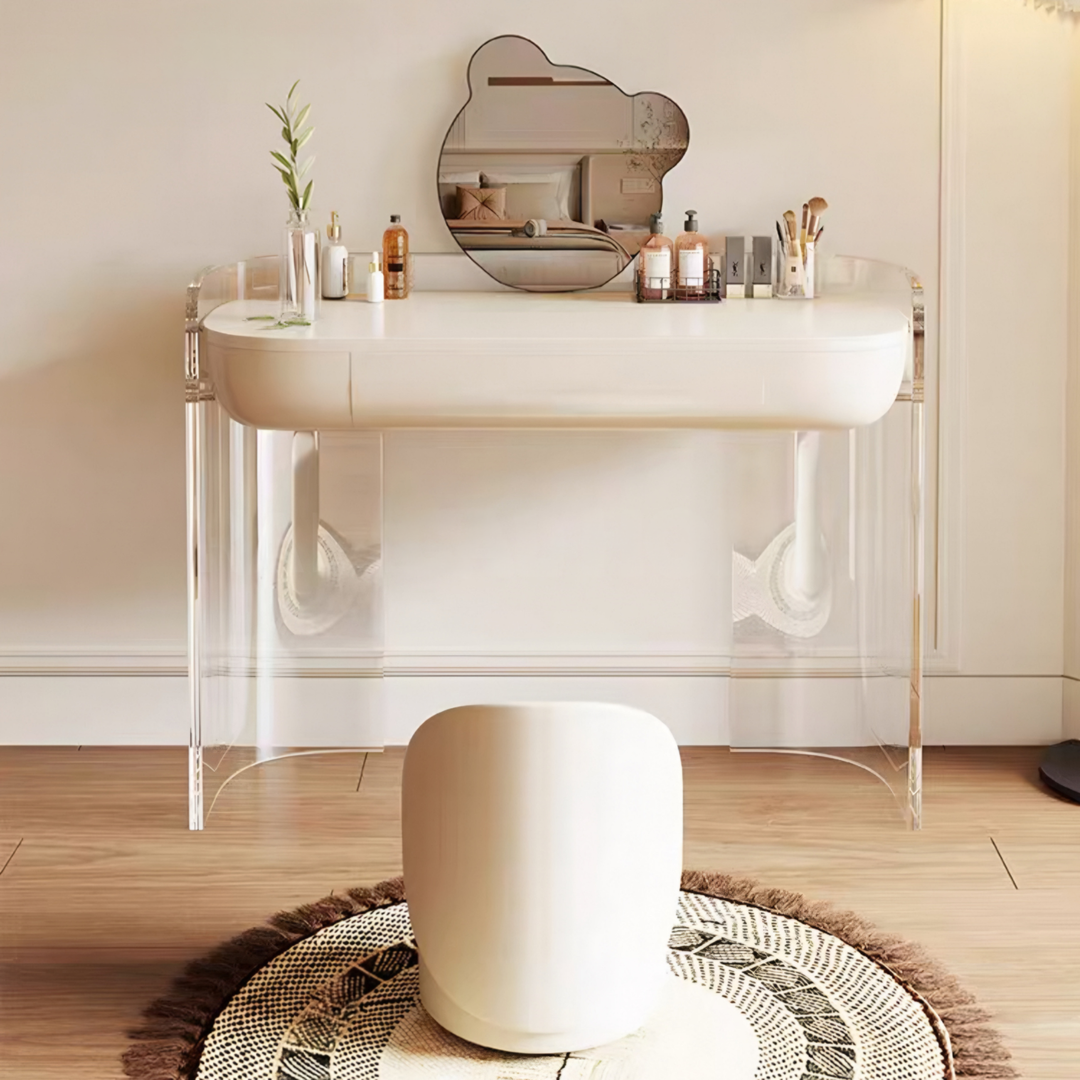 CLARVENA Minimalist Acrylic Vanity Table - Cassa Haus Singapore