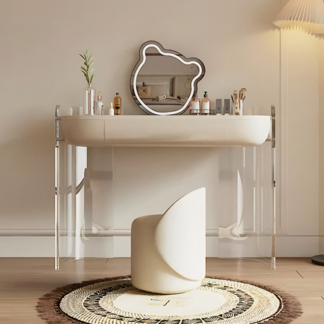 CLARVENA Minimalist Acrylic Vanity Table - Cassa Haus Singapore