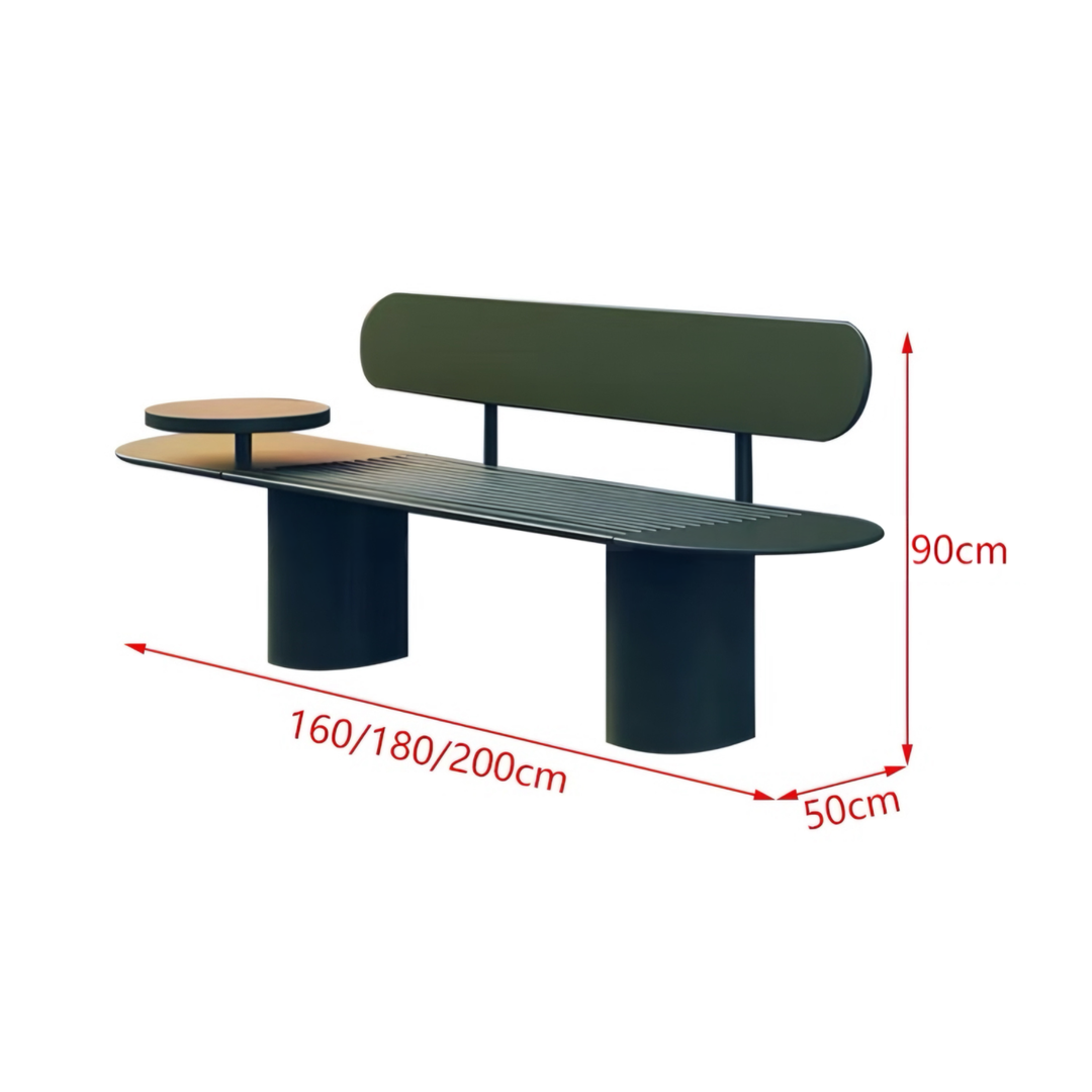 ZYQORANE Modern Outdoor Bench