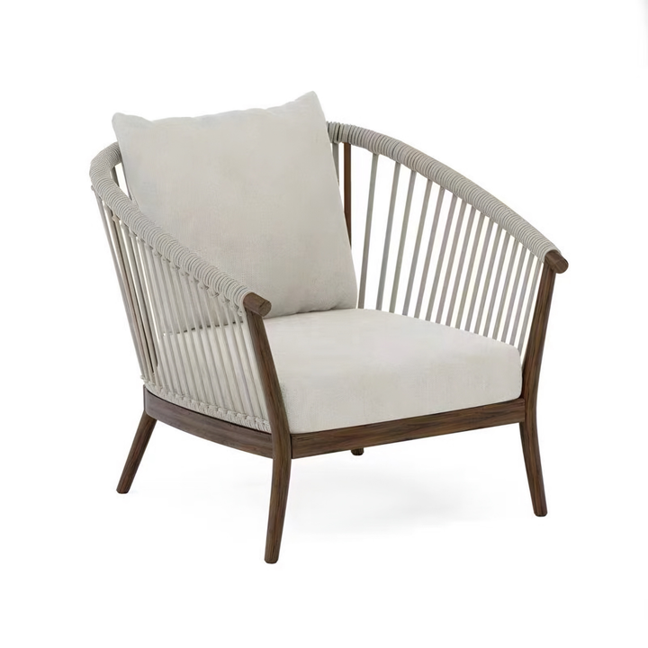 ELOQYNE Modern Solid Wood Outdoor Sofa