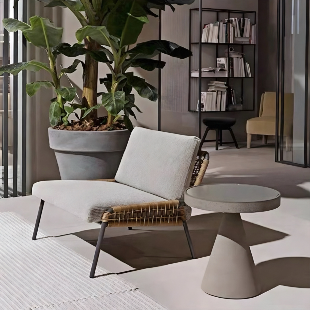 TARYQOVA Modern Outdoor Sintered Stone Dining Table and Chairs - Cassa Haus Singapore
