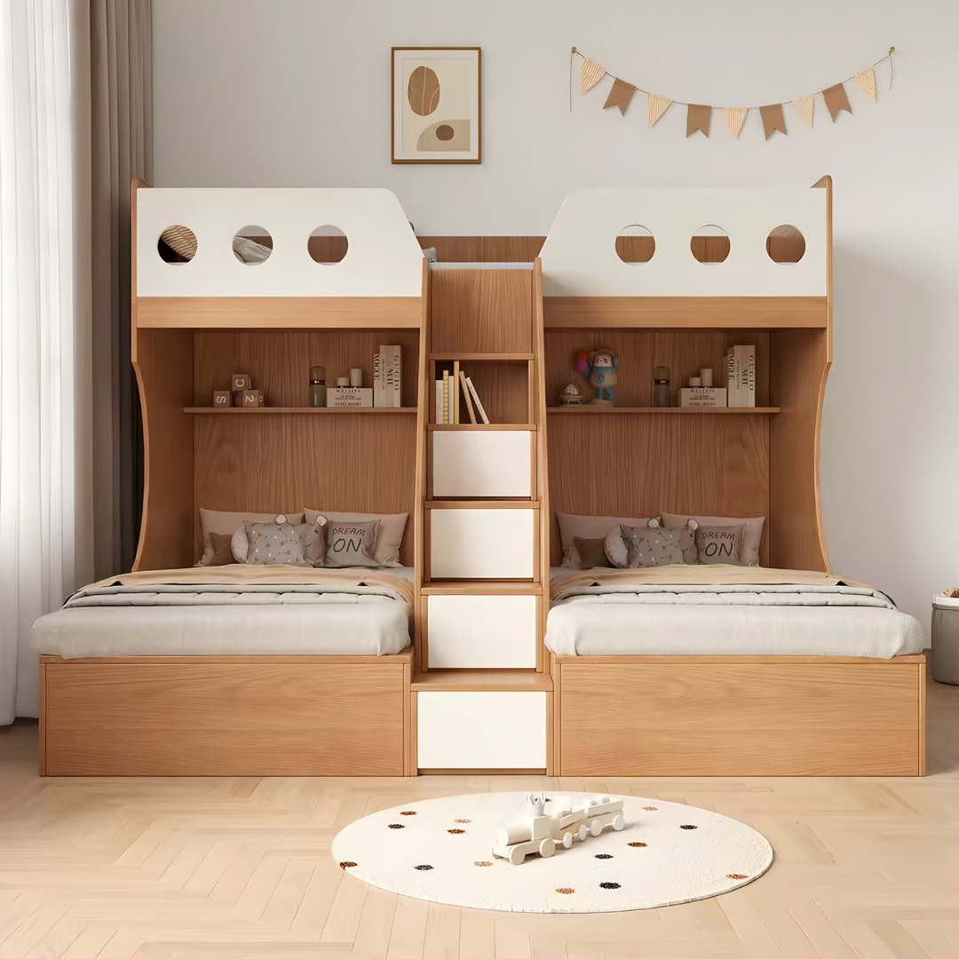 BIKO Japandi Double Decker Bedframe - Cassa Haus Singapore