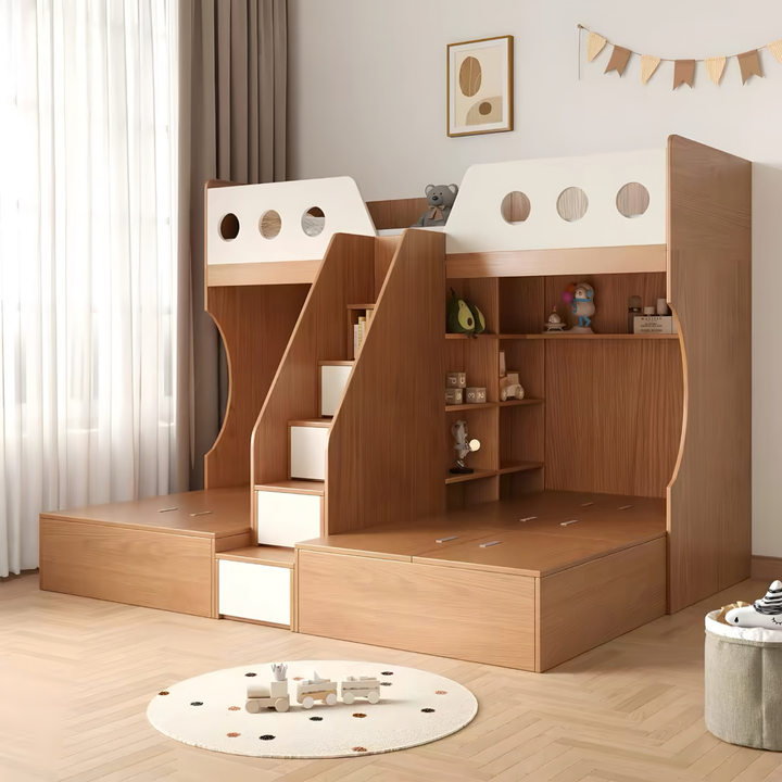 BIKO Japandi Double Decker Bedframe - Cassa Haus Singapore