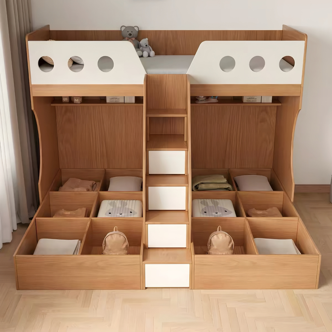 BIKO Japandi Double Decker Bedframe - Cassa Haus Singapore