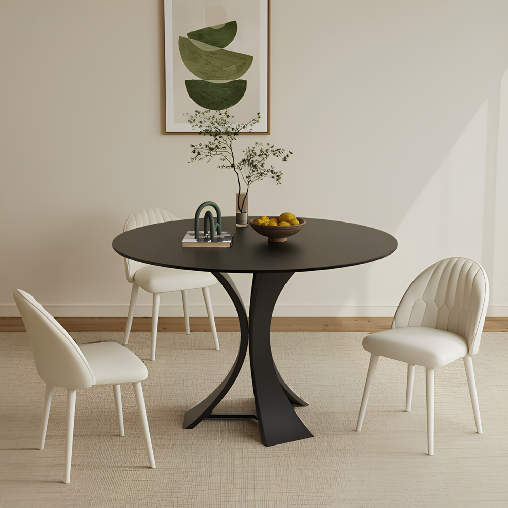 ARCOVA Modern Sintered Stone Round Dining Table - Cassa Haus Singapore