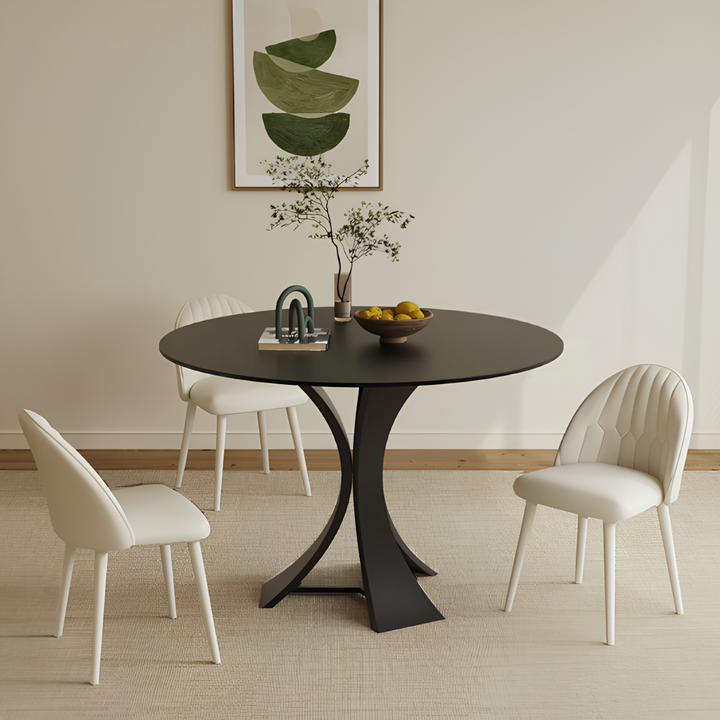 ARCOVA Modern Sintered Stone Round Dining Table - Cassa Haus Singapore