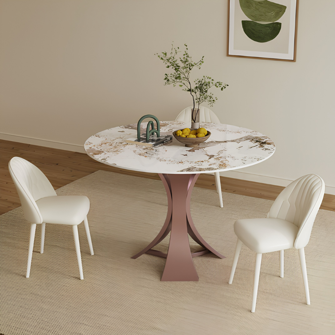 ARCOVA Modern Sintered Stone Round Dining Table - Cassa Haus Singapore