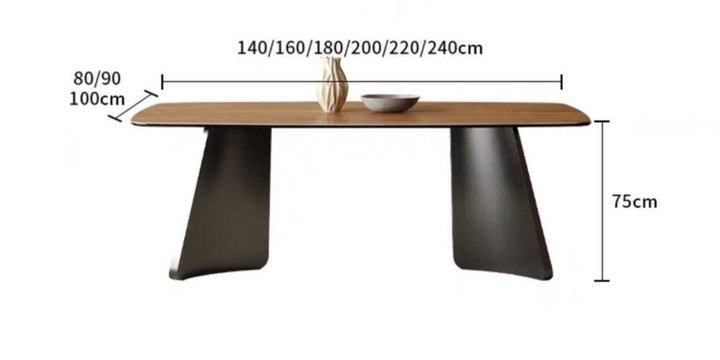 WALNUTVEIL Modern Sintered Stone Dining Table