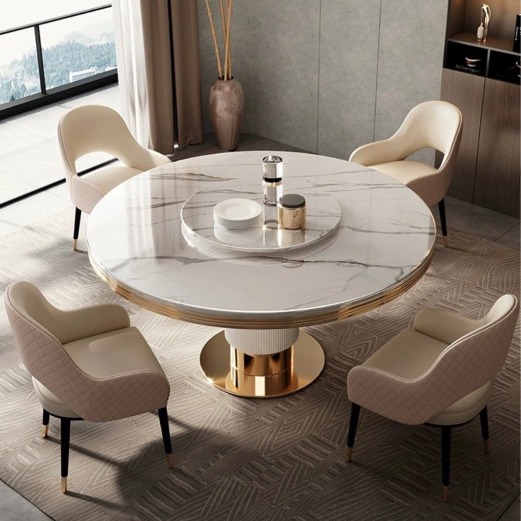CORONET Luxurious Round Marble Dining Table