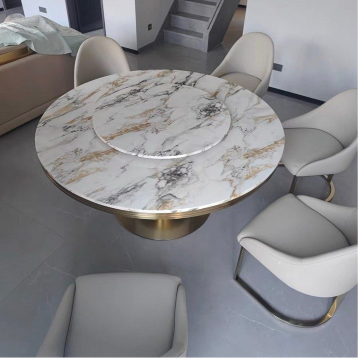 CORONET Luxurious Round Marble Dining Table