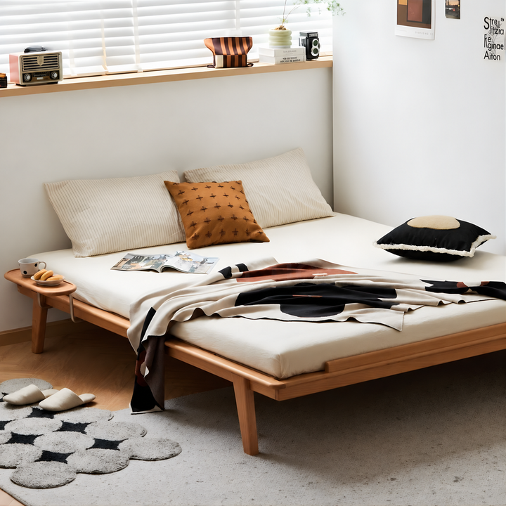 ZENKAIRO Japandi Multifunctional Solid Wood Bedframe