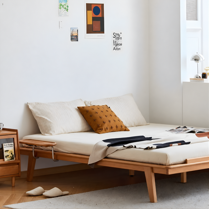 ZENKAIRO Japandi Multifunctional Solid Wood Bedframe