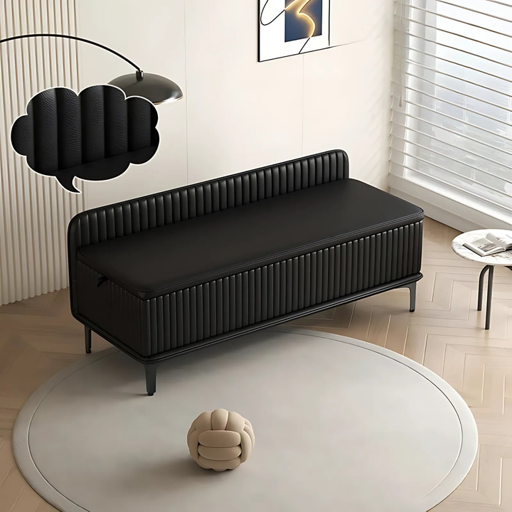 SANTKI Modern Leather Storage Bench - Radical Homes Singapore