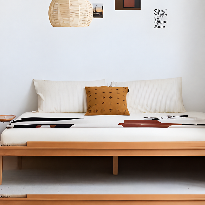 ZENKAIRO Japandi Multifunctional Solid Wood Bedframe