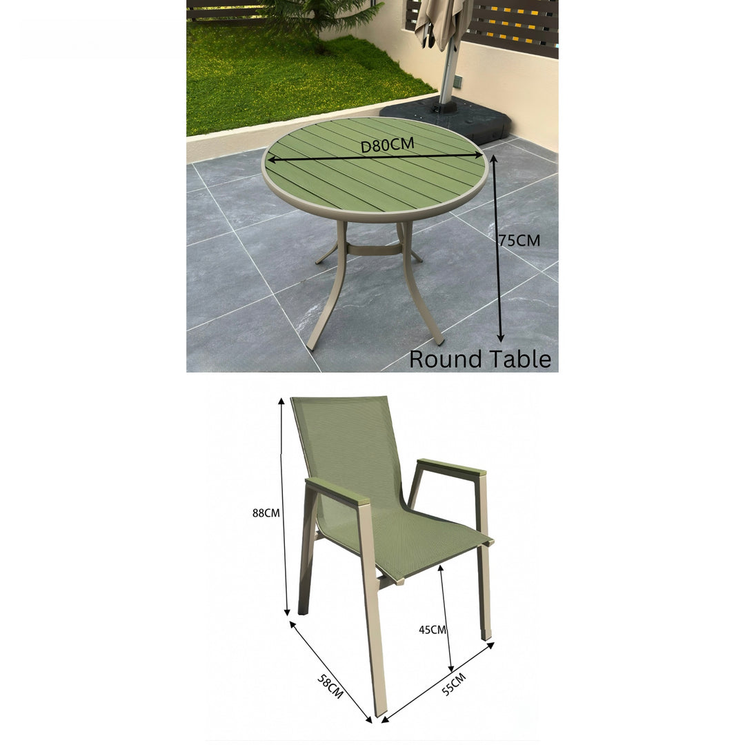 ZELQAVIS Modern Outdoor Table and Chairs Set - Cassa Haus Singapore