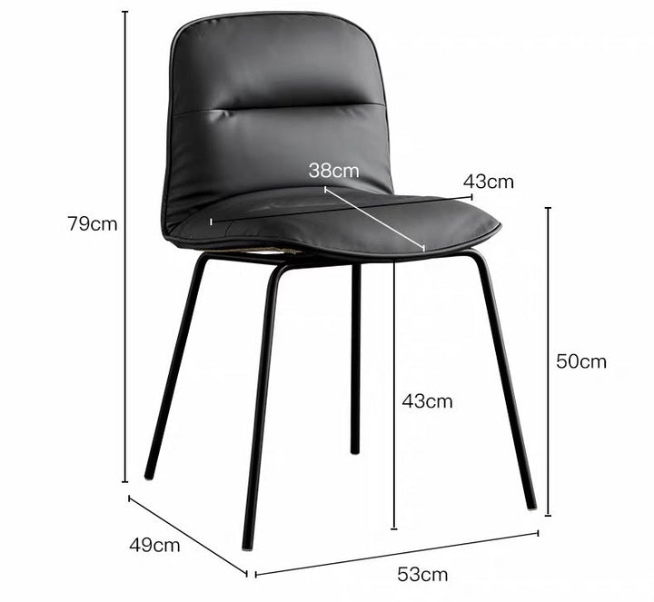 MEVORA Modern Leather Dining Chair - Cassa Haus Singapore