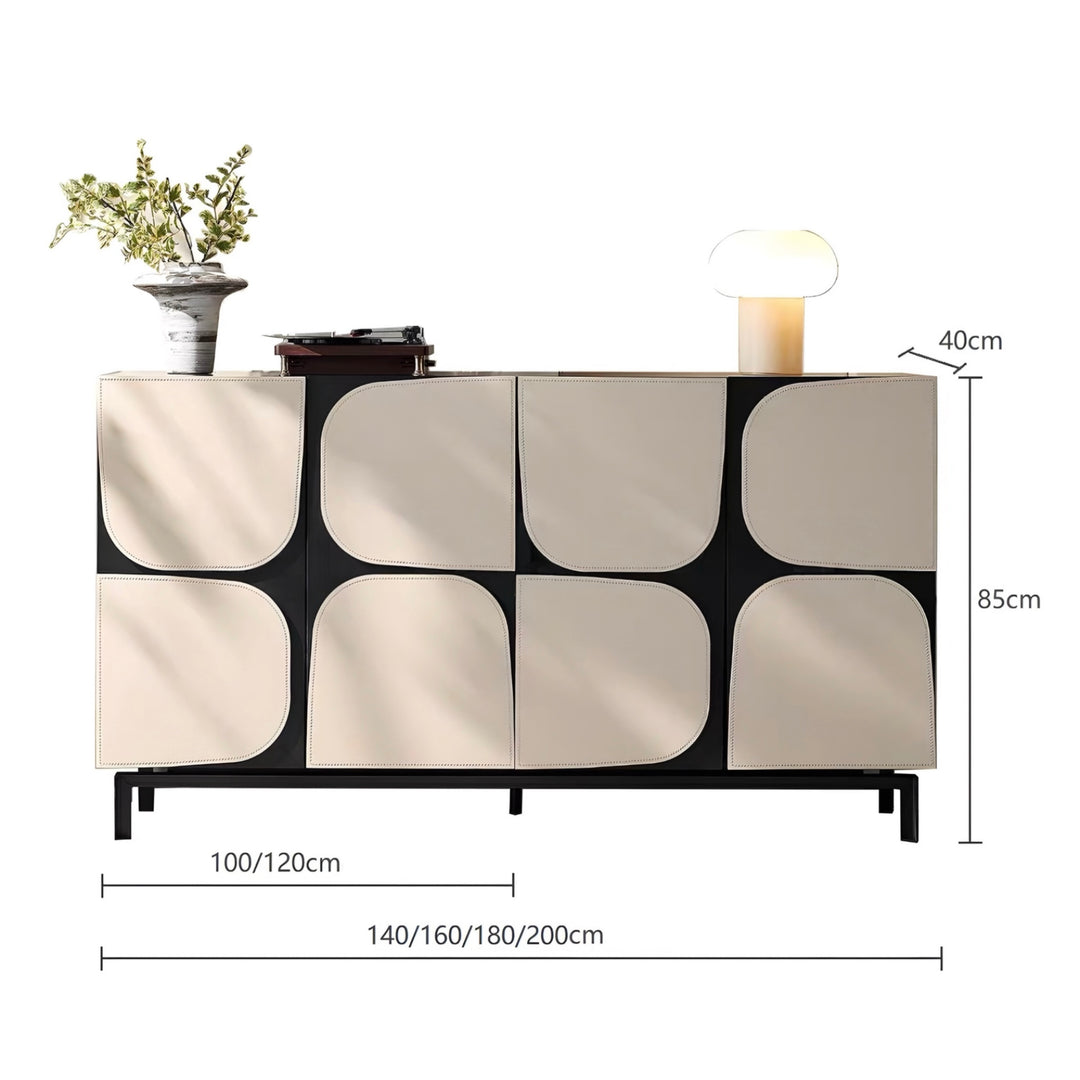 SADRIEL Modern Saddle Leather Sideboard - Cassa Haus Singapore