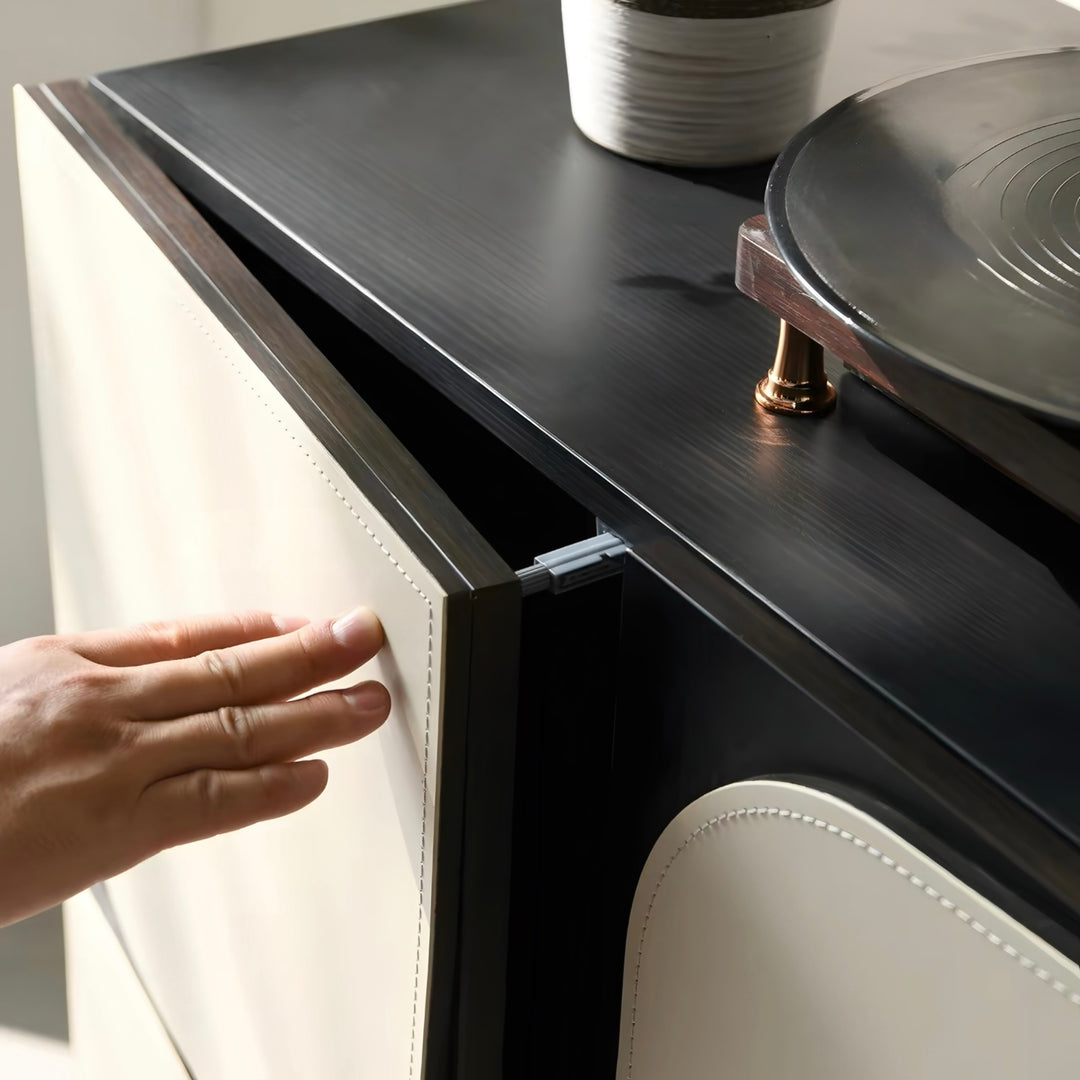 SADRIEL Modern Saddle Leather Sideboard - Cassa Haus Singapore