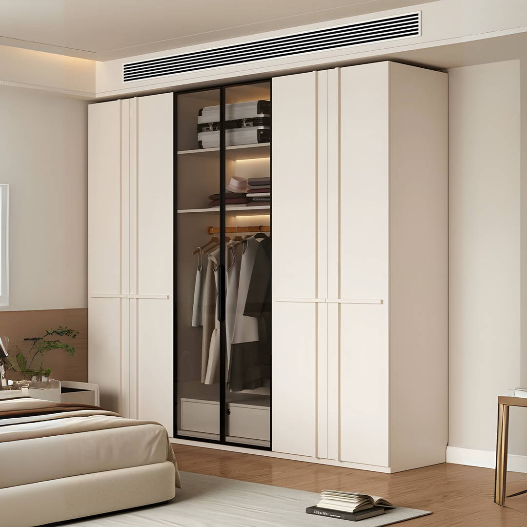 BRASKEN Modern Solid Wood Wardrobe - Cassa Haus Singapore