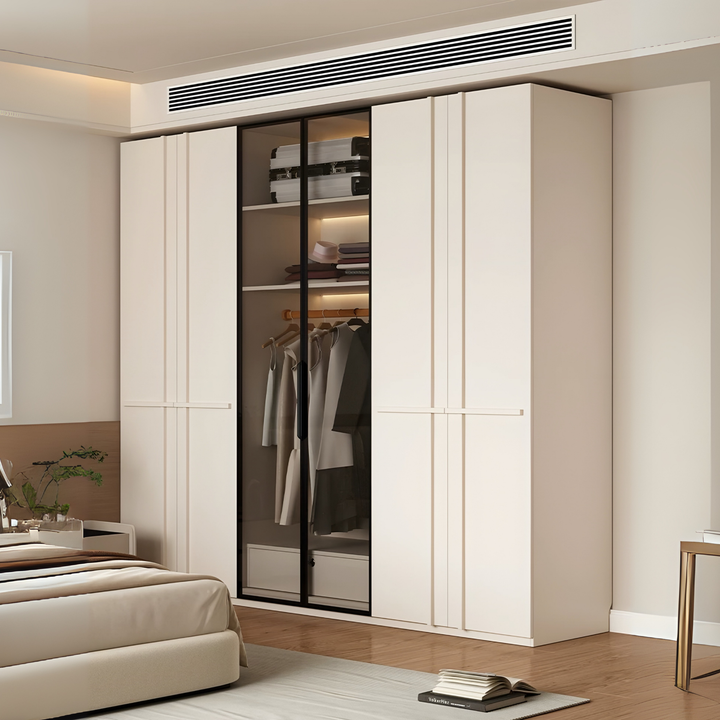 BRASKEN Modern Solid Wood Wardrobe - Cassa Haus Singapore