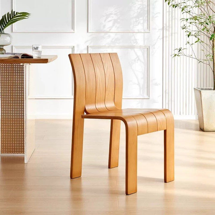 LANDON Japandi Solid Wood Dining Chair - Radical Homes Singapore