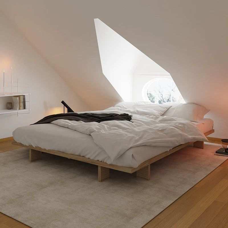 HAULE Japandi Solid Wood Platform Bedframe - Radical Homes Singapore