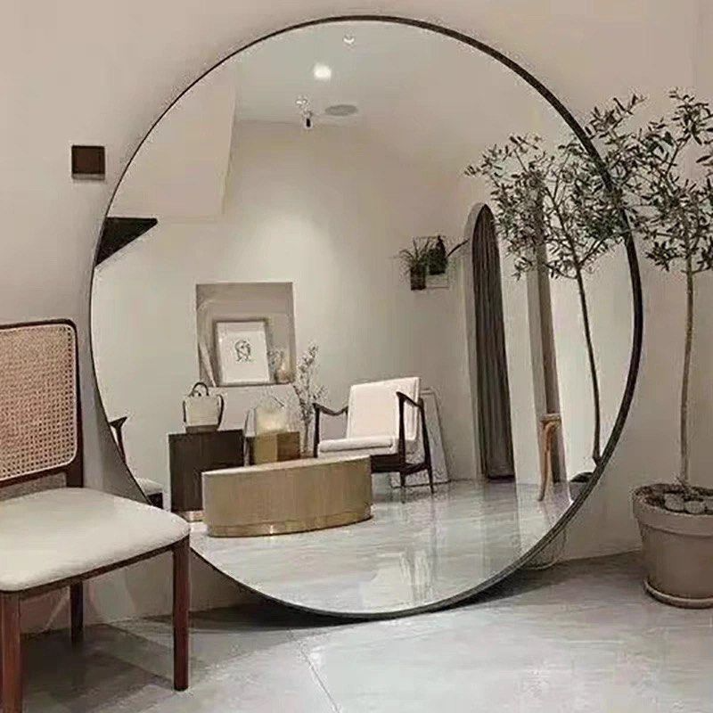 AFON Modern Stainless Steel Round Mirror - Radical Homes Singapore