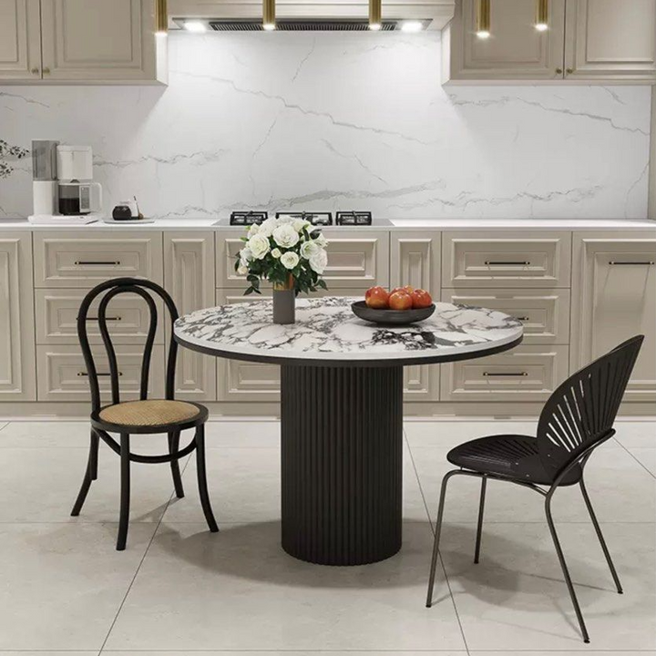 LOPEZ Round Marble Dining Table - Radical Homes Singapore