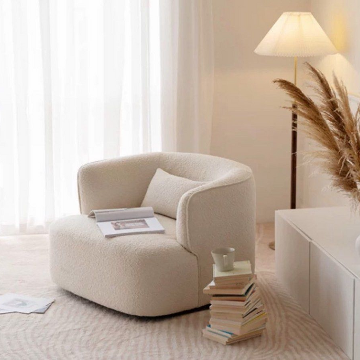 TREVOR Modern Boucle Armchair - Radical Homes Singapore
