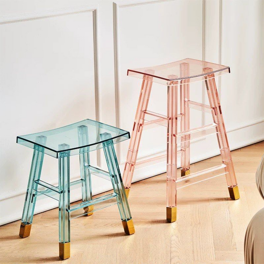 LIVARO Modern Acrylic Bar Stool - Cassa Haus Singapore
