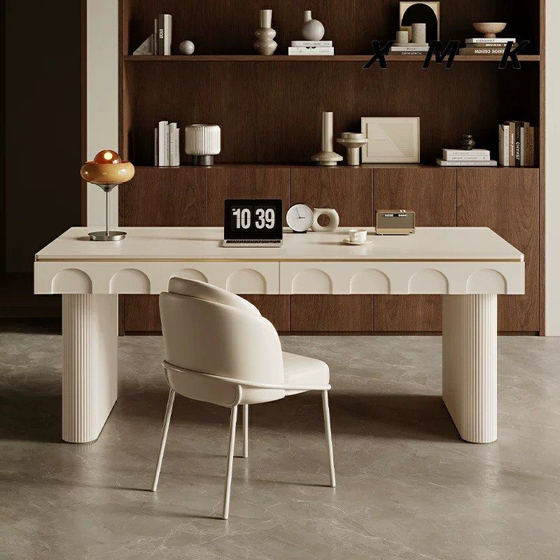 PRESON Modern Sintered Stone Study Table - Radical Homes Singapore