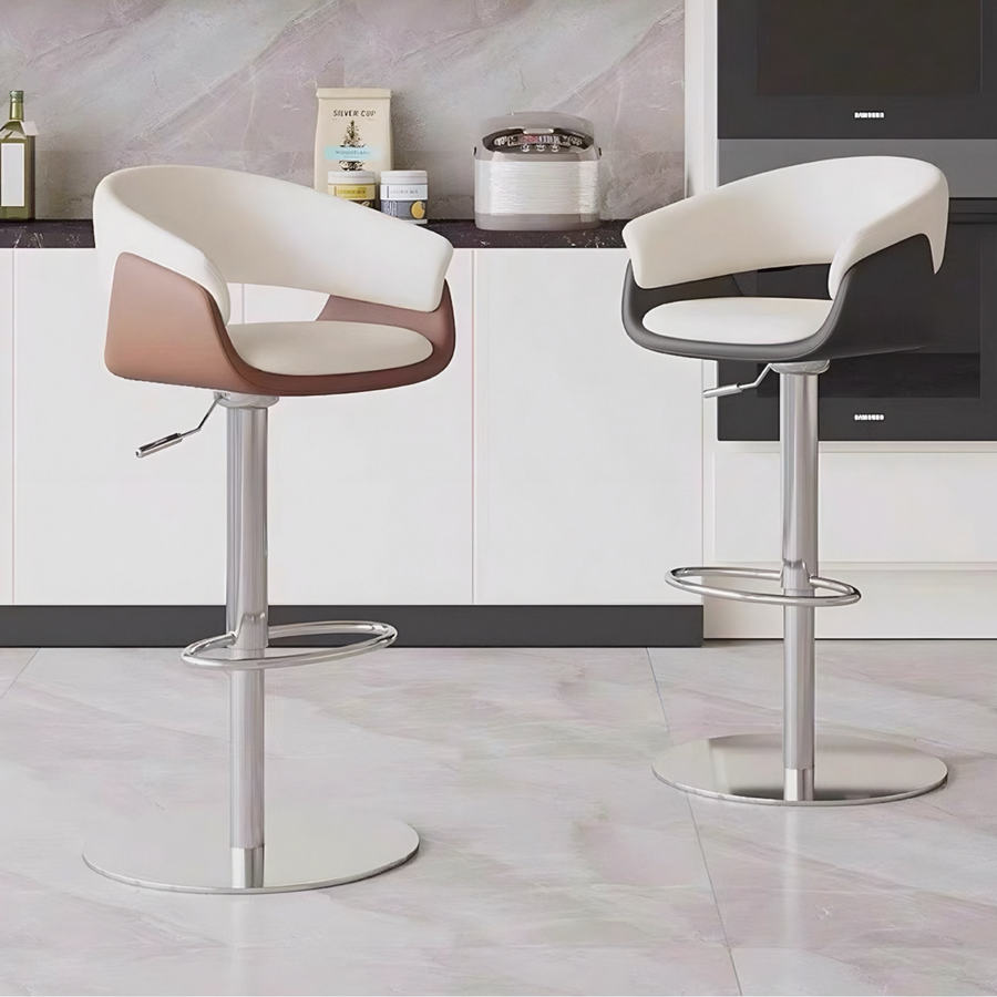 TAMSA Modern Leather Bar Stool - Radical Homes Singapore