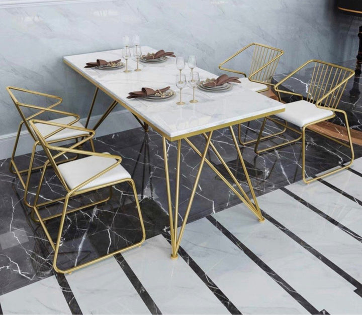 FALZON Modern Marble Dining Table & Chairs - Radical Homes Singapore