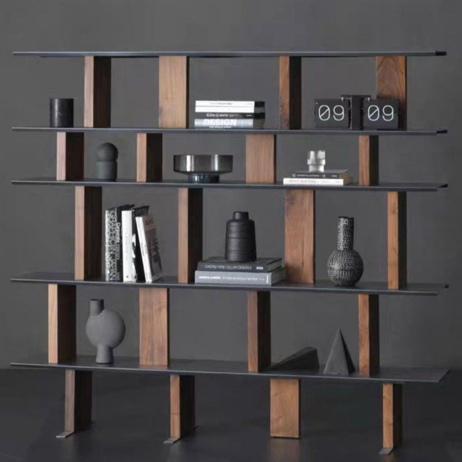 NEIVA Modern Walnut Display Shelf - Radical Homes Singapore